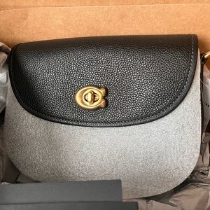 ‼️HOT ITEM $275 COACH WILLOW SADDLE BAG NEW WITH TAG‼️